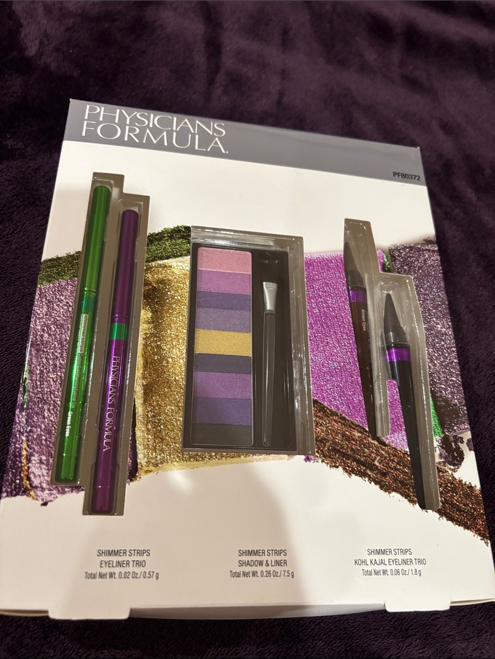 Physicians Formula Purple, Gold & Green Shimmer Eyeshadow and Eyeliner Trio